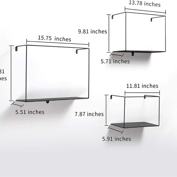 New Set of 3 Metal Wall Shelves - Picture 5 of 6